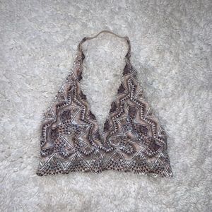 VS PINK Aztec halter bralette